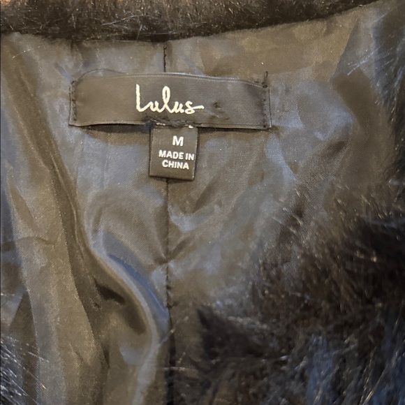 Lulus Fur Black Jacket- Sz M NWOT - Picture 8 of 8